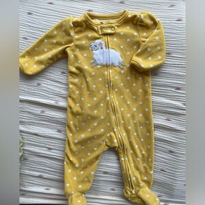 Child of mine by Carter’s Fanny girl fleece footie pajama.